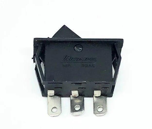 CHAVE INTERRUPTOR TECLA PRETA DC-201 DICOMPEL LIGA-LIGA COM 03 TERMINAIS (DC201)
