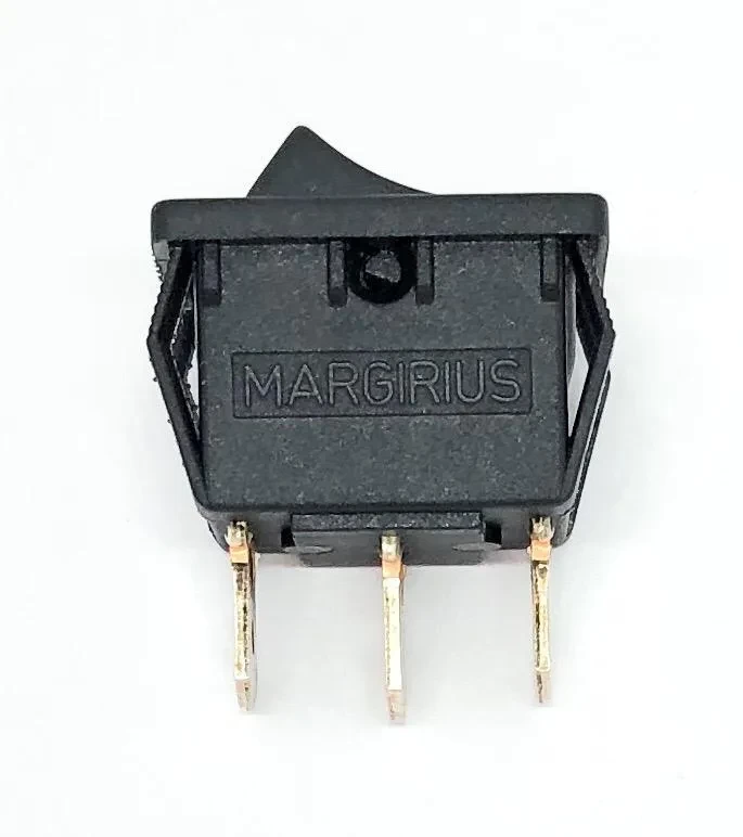 KIT COM 05 PEÇAS - CHAVE INTERRUPTOR TECLA PRETA 16101-MF-TF-E2-S LIGA-LIGA MARGIRIUS (16101MFTFE2S)