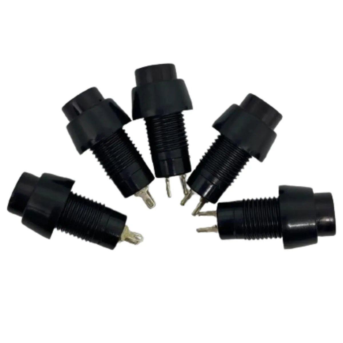 KIT COM 05 PEÇAS - CHAVE PUSH BUTTON COM TRAVA LIGA-DESLIGA PB00TBLR0