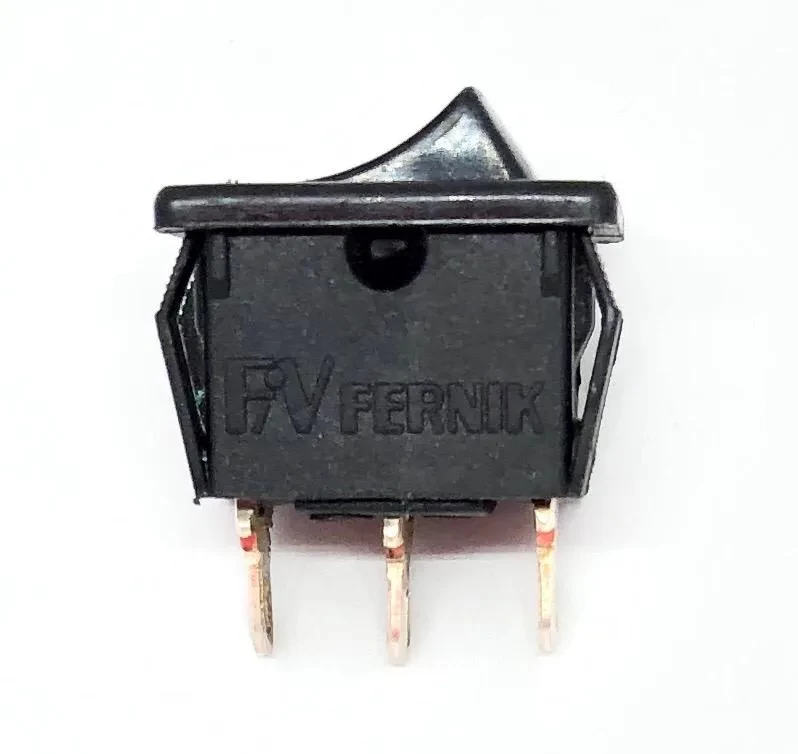KIT COM 10PEÇAS CHAVE INTERRUPTOR TECLA PRETA LIGA-LIGA FK301-1-1 FERNIK (FK30111)