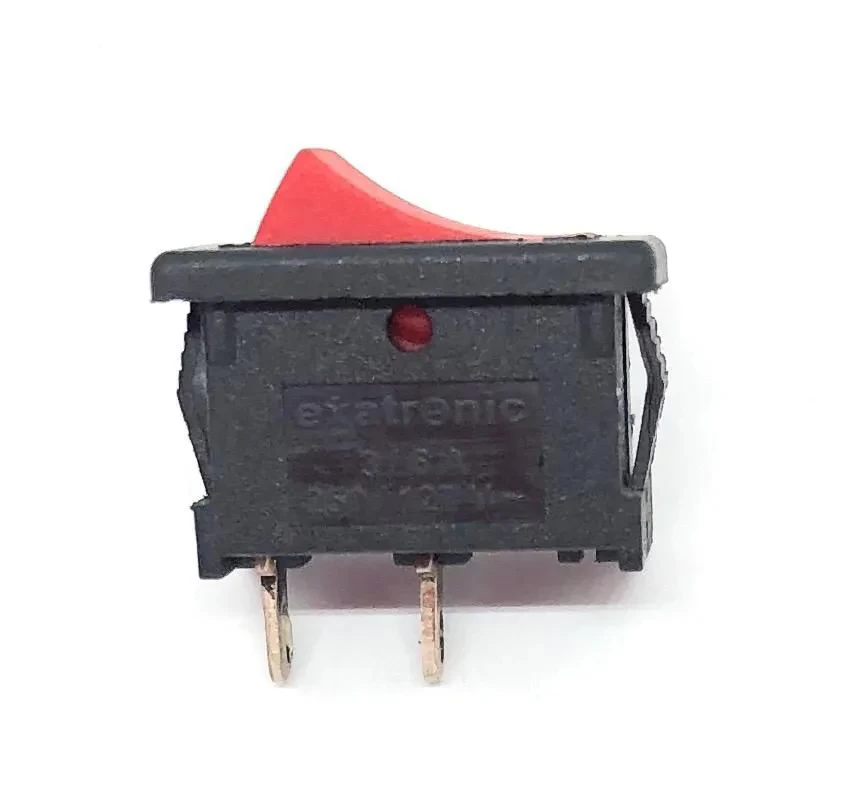 KIT COM 10PEÇAS CHAVE INTERRUPTOR TECLA VERMELHA LIGA-DESLIGA EX-1300 EXATRONIC (EX1300)