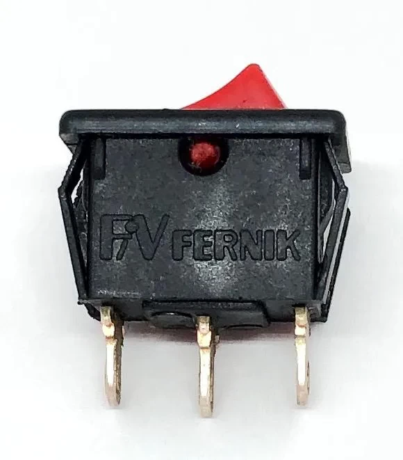 KIT COM 10PEÇAS CHAVE INTERRUPTOR TECLA VERMELHA LIGA-LIGA FK301-1-2 FERNIK (FK30112)