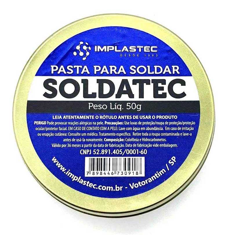 PASTA PARA SOLDA SOLDATEC 50 GRAMAS PASO0050PC IMPLASTEC