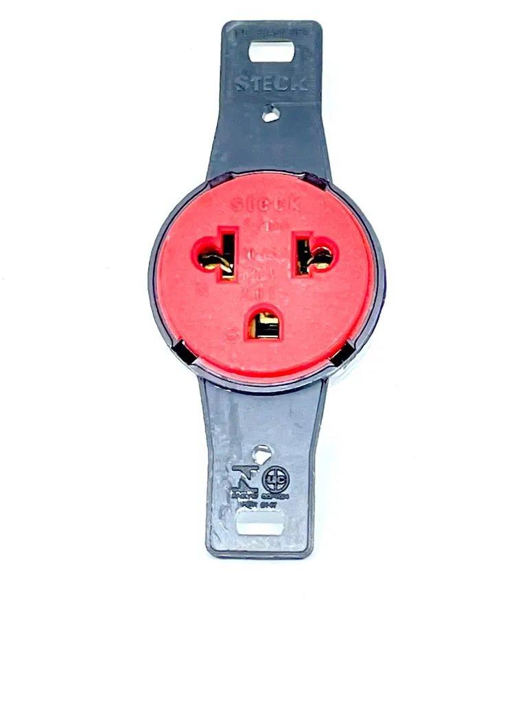 TOMADA S-1656 VERMELHO 2P T 250V/15A STECK